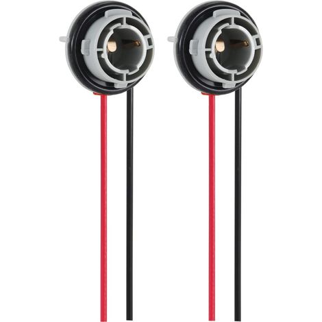 2pcs 1156 LED Bulbs Socket Holder for Auto Car Turn Signal Tail Stop Tail Stop Brake Light Base Harness Connectors Pre-Wired Wiring Sockets (1/5)