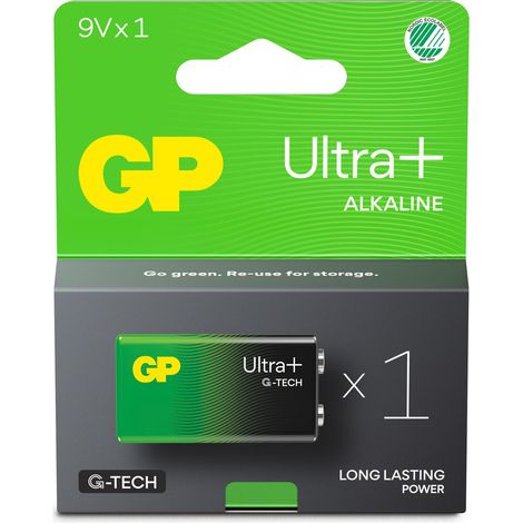Batteria GP Ultra Plus Alcalina 9V: 1604 AUP/LR20 Confezone da 1 batteria (1/5)