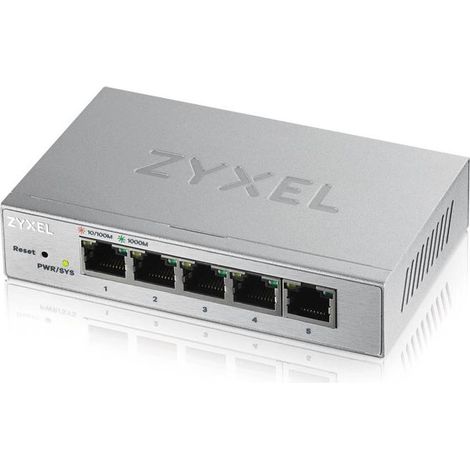 Zyxel GS1200-5 Switch di Rete Gestito 5 Porte Gigabit Ethernet VLAN QoS Argento (1/4)