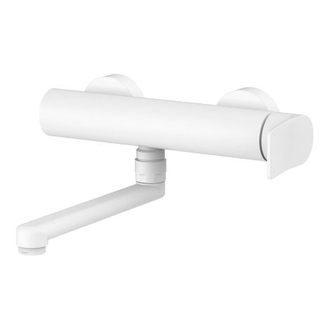 Spültisch-Wandbatterie Paffoni Tilt Serie TI161BO  Messing - Opak Weiß