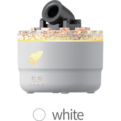 Diffuseur d’Aromathérapie Humidificateur Blanc Effet Canon Blast, Brume Silencieuse, Lumière Colorée, Arrêt Automatique Sans Eau (1/5)