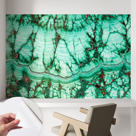Papier peint adhésif avec colle pour décoration moderne de salon chambre à coucher cuisine et bureau Facile Motifs verts 104x70 cm (1/5)