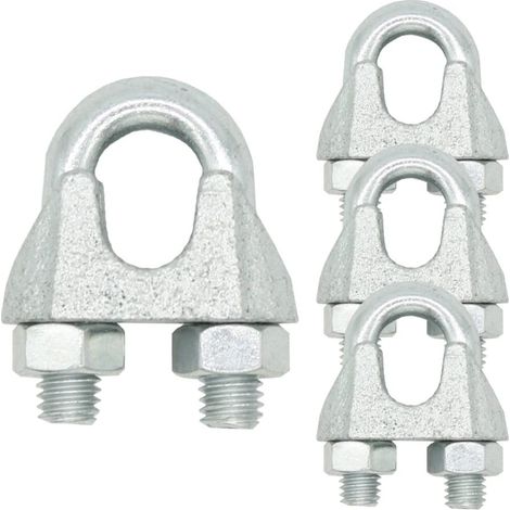 MAGGI GROUP - 4 PEZZI - MORSETTI PER FUNE DIN 741 IN ACCIAIO INOX 316 - M2