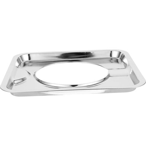 Coperchio del bruciatore per fornello elettrico in acciaio inossidabile, vassoio raccogli-olio per fornello a gas, accessorio di protezione per la pulizia del piano cottura (1/5)