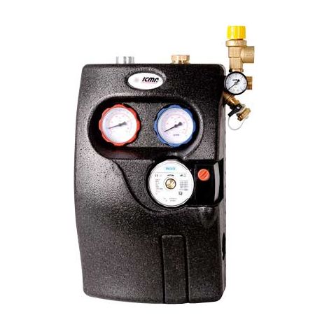 GRUPPO DI CIRCOLAZIONE DI MANDATA E RITORNO PER IMPIANTI SOLARI S001  Circ. Grundfos 15/6G 3/4 M     ICMA