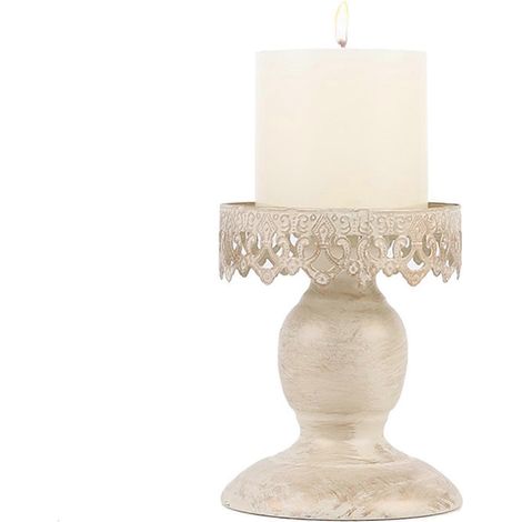 Bougeoir rétro nordique en fer forgé, porte-bougies, style antique français, décoration romantique pour mariage ou fête. (1/4)