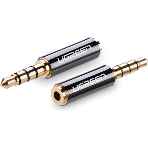 Adattatore audio da 3,5 mm maschio a 2,5 mm femmina nero (1/5)