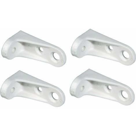 8x équerre de fixation étagère plastique à visser blanc ferrure assemblage bois support meuble lit table étagère armoire cuisine salle de bain