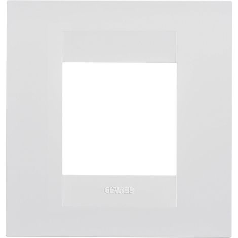PLAQUE GEO 2P BLANC SATIN GEWISS GW16422VW