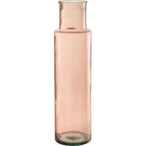 Vase en Verre "Bouteille" 54cm Rose (1/3)