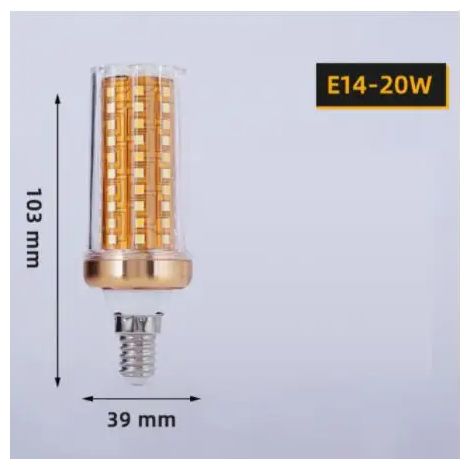 Lampes de croissance pour plantes Ampoule LED (20 W, blanc chaud) pour lustre/bougie, idéale pour la décoration intérieure. (1/5)