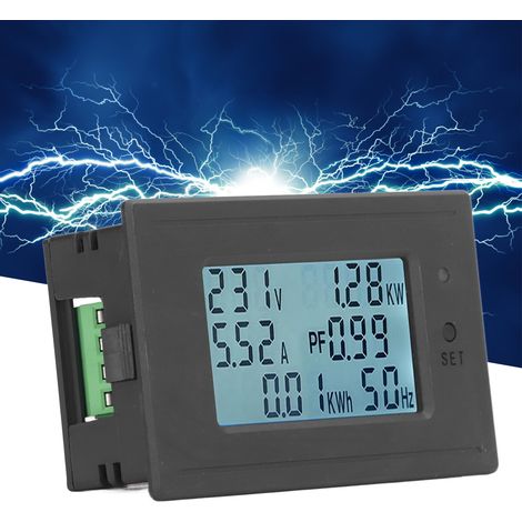 Compteur numérique AC20 pour la tension, le courant et la puissance instrument multifonctionnel à affichage numérique LCD pour la consommation d'énergie (AC 40280V). (1/5)