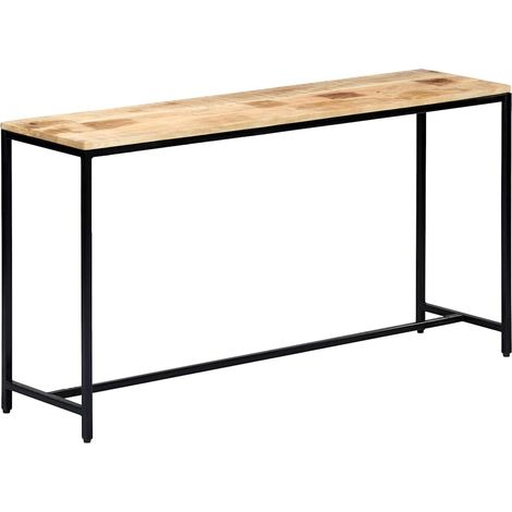 vidaXL Table console 140 x 35 x 76 cm Bois de manguier massif brut (1/5)