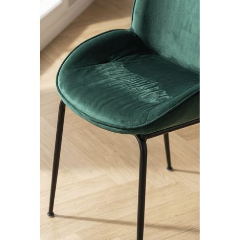 Sillas Comedor - Silla Bille Black Terciopelo - Verde (1/5)