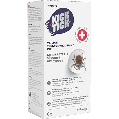 Kit de retrait pour tiques spray 40 utilisations pince tire-tique (1/5)