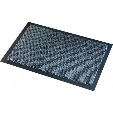 Zerbino tappeto mangiasporco grigio con fondo antiscivolo spessore 9 mm - 40x60 cm