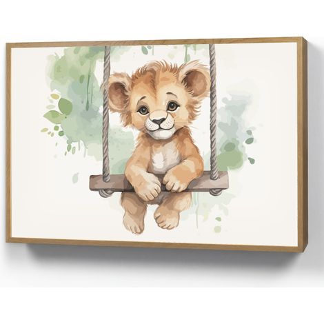 WALL LIGHT Lion - Animal - Children - Jungle 100x70 cm (1/5)