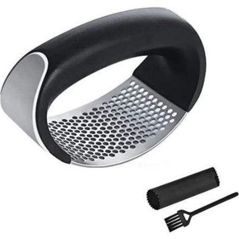 Presse-Ail - Acier Inoxydable 304 - Mécanisme Rocker Ergonomique - Pour Ail Gingembre - 1 Pièce