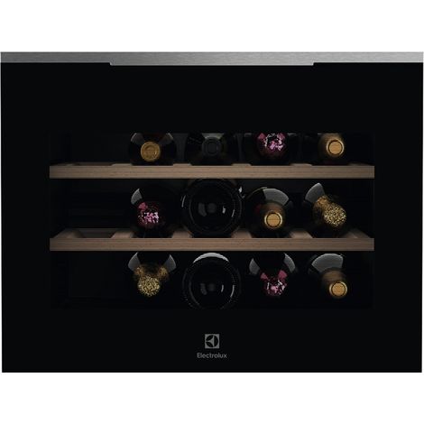 Electrolux KBW6X Cantinetta Vino ad incasso Serie 800. Posizionamento dell'apparecchio: Da incasso, Colore struttura: Nero, Colore interno: Nero. Capacità bottiglie: 15 bottiglia/bottiglie, Tipo di... (1/4)