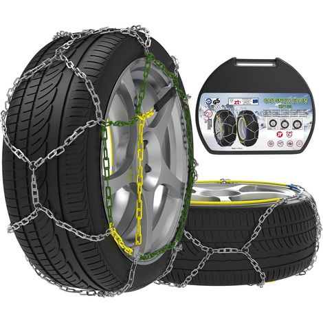 Chaînes neige alliage acier 12mm, 2 pièces, pour voiture, taille 130 (1/5)