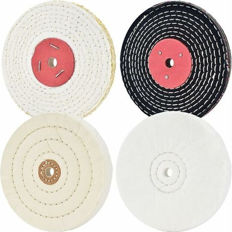 4Pcs Diamètre 150mm Disque de Polissage Meuleuse,Feutre de Laine Roue de Polissage pour Polissage Verre, Céramique, Plastique, Métal, Marbr (1/5)