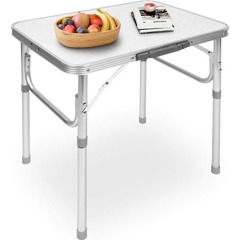 Table pliante camping aluminium 60x45cm – Pliable, légère, 40kg de capacité – Idéale pour pique-nique et activités en plein air – Abysse