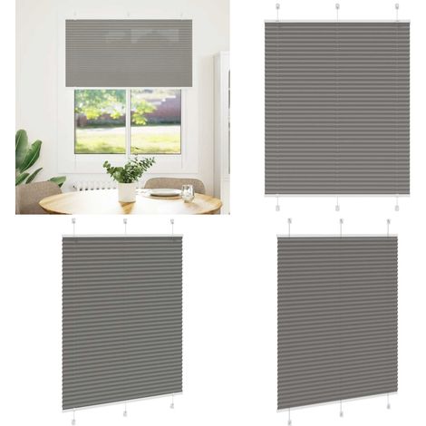 vidaXL Plissee Anthrazit 105x100 cm Stoffbreite 104,4 cm Polyester (1/5)