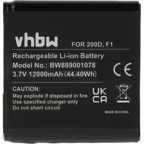 vhbw Akku kompatibel mit Pure Evoke D4, D4 Domino, D6, F4, H4, H4 Prestige, H6, H6 Prestige, D4 Mio digital Radio (12000mAh, 3,7V, Li-Ion)