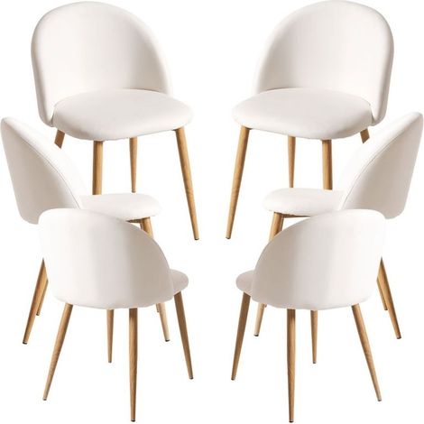 Packs Sillas Comedor - Pack 6 Sillas Vint Polipiel - Blanco (1/5)