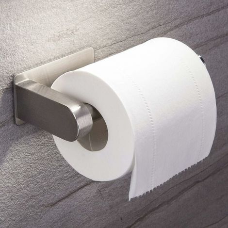 Porte Papier Toilette Auto-adhésif de sans Forage Support de Papier Mural Titulaire de Papier,Porte Rouleau Papier WC en Acier Inox Derouleur Papier WC (1/5)