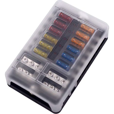 Offgridtec Portafusibili a 12 scomparti per auto con indicatore LED (1/5)