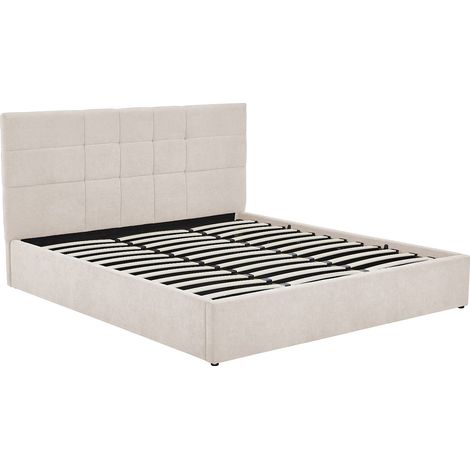[NEW VERSION]Letto con contenitore 200 x 200 cm Tessuto Beige - HOPEYA di PASCAL MORABITO