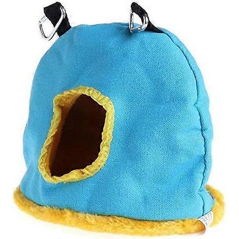 Nid rembourré pour perroquet - hamac chaud pour l'hiver - accessoires pour animaux - décoration de cage - petits animaux (l) (1/5)