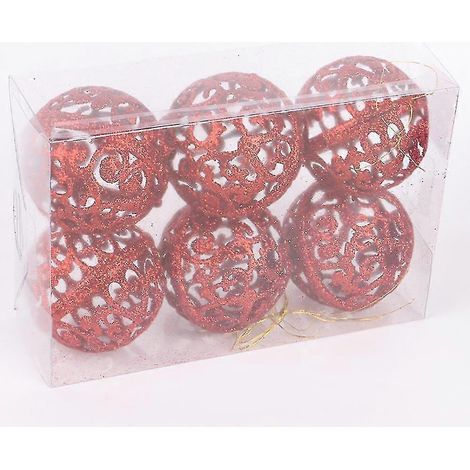 Adornos navideños de 6 cm, bola de árbol de Navidad, adorno colgante para fiestas y hogar, decoración n.º 4063 (1/3)
