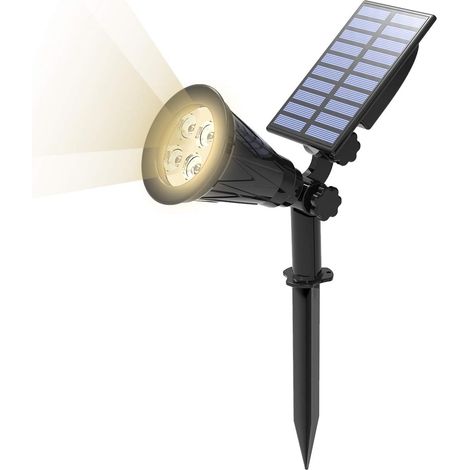 Outdoor Solar Light, Solar Floodlight, Outdoor Waterproof IP65 Waterproof Garden Lamp with 180° Adjustable Solar Spotlight for Garden, Yard, Path, Driveway (4000K Natural White) (1/5)