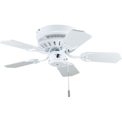 Ceiling Fan White Liane Mini with Pull Cord