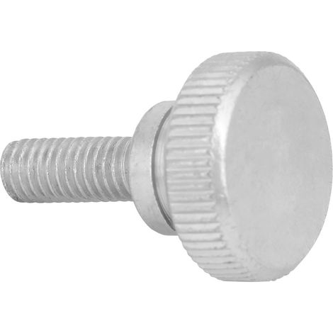 40 vis à oreilles M6 en acier au carbone zingué à tête plate moletée (M618) (1/4)