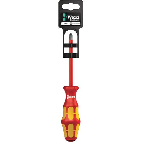 Tournevis isolé pour vis cruciformes PZ, PZ 2 x 100 mm, Rouge (1/5)