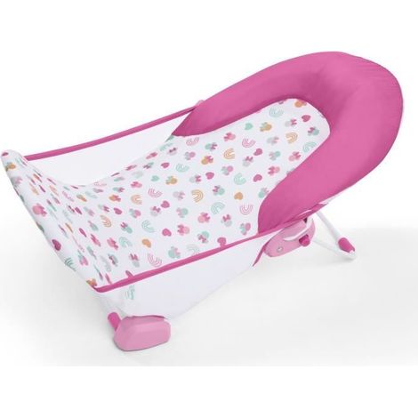 DISNEY BABY- MINNIE- Transat de bain pour bébé fille pliable rose