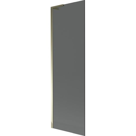 Mexen Next L mampara de bañera de 1 hoja 60 x 150 cm, grafito, dorado - 895-060-000-03-40-50 (1/5)