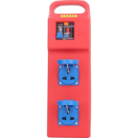 Kompakter 2-poliger IP54-Verteilerkasten mit Fehlerstromschutzschalter und wasserdichter Mehrfachsteckdose für den Innen- und Außenbereich (1/5)