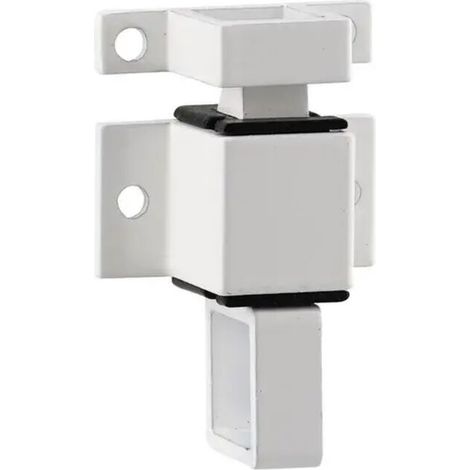 Loquet de fenêtre, peint en blanc, loquet à ressort automatique en alliage d'aluminium (1 pièce) (1/2)