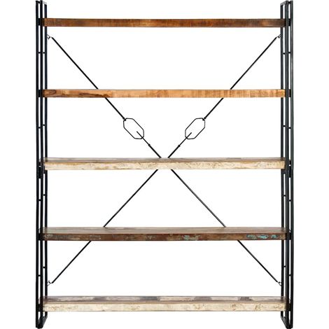 Maison Exclusive - Bücherregal 5 Fächer 140x30x180 cm Altholz Mas
