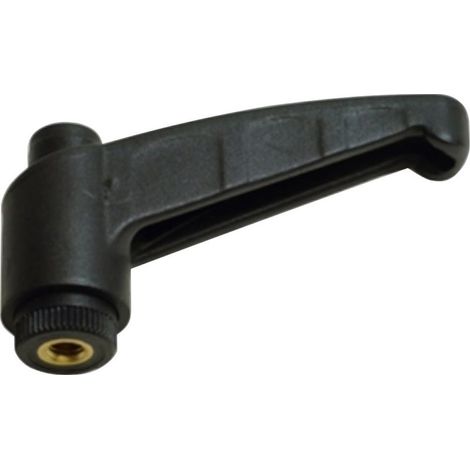 Poignée levier de serrage réglable M6 orientable – Déverrouillage rapide – Métal robuste noir mat grainé – Compatible systèmes de serrage (1/2)