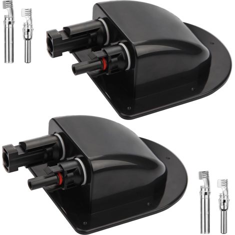 2 Pièce Passe Toit Solaire Presse étoupe D'entrée de Double Passe Cable Etanche en ABS Résistant Passe Toit Camping Car pour Camping Car Accessoire Bateau Projet Panneau Solaire (1/5)