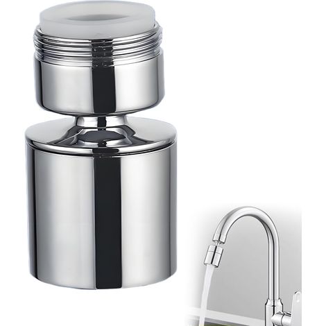 Verchromter Strahlregler für Wasserhähne – 360° drehbar – Durchflussregler – M24 – Für Küche und Bad (1/5)