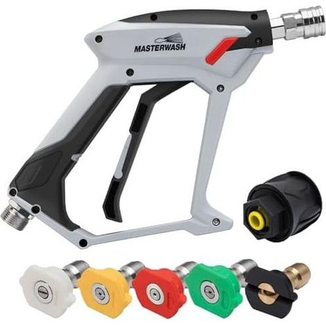 Pistola idropulitrice ad alta pressione da 4000 PSI con 5 ugelli, lancia corta per la pulizia dell'auto, raccordo tubo M22 da 14 mm per Karcher K1-K7 - (1/5)