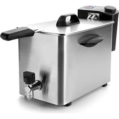 LACOR 69134 69134-Friteuse électrique, 4 L, 2500 W, 4 kg, Acier inoxydable