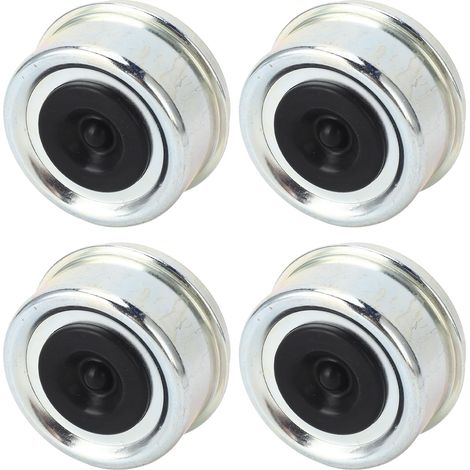Quatre couvercles anti-poussière pour roulements de remorque (62 mm x 36 mm) et des bouchons de graisse pour essieu de remorque avec butées en caoutchouc, adaptés aux roulements de 7000 à 8000 lb. (1/5)
