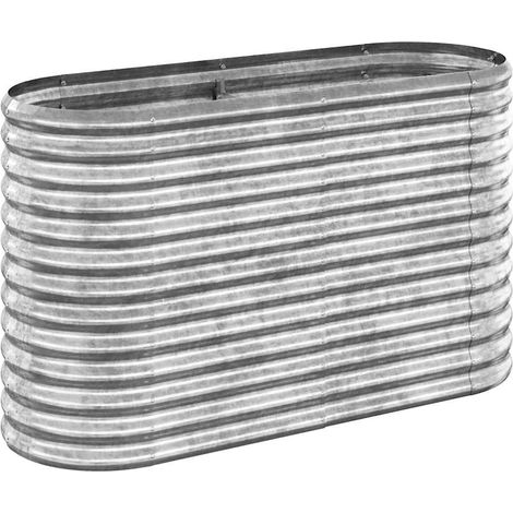 Maison Exclusive - Hochbeet Verzinkter Stahl 114x40x68 cm Silbern (1/5)